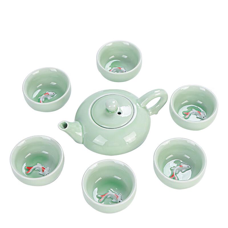GOWKE Celadon Small Fish Tea Set