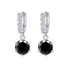 925 Sterling Silver Moissanite Six-Prong Stud Earrings, 18k White Gold, VVS1 Clarity, Super Shiny
