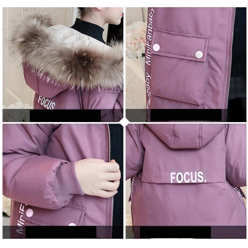 Girls' Cotton Coat Children Girl Jacket Thick Long Winter Warm Coat Parka Hooded Outerwear Clothes Kids Girls Clothing