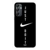 Hülle Für Samsung Galaxy S25 FE Nike Logo Just do it Schwarzer Hintergrund Maniacase