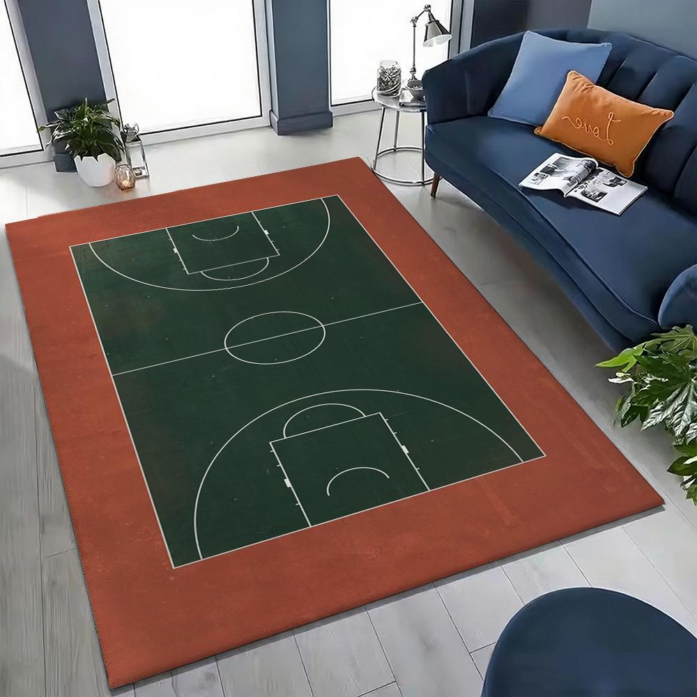 Basketball Court Patterned Rug Soundproof Noisereducing Carpet For Study Reading Area Home Party Decor Halloween Gift