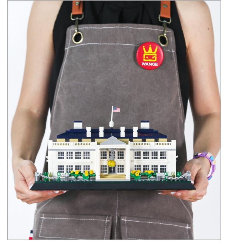 Non-Toxic 894Pcs City Architecture The White House Model Building Blocks Assemble Bricks Birthday Gifts For Kids Small Particle Toys