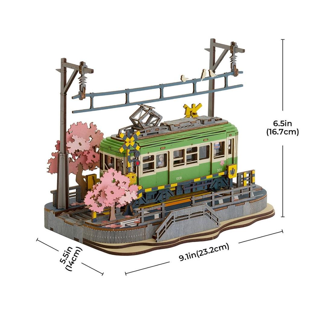 Sakura Journey Wooden Assemble Car Eco-friendly 3D Wooden Puzzle for Kids Funny Toys Building Block Kits