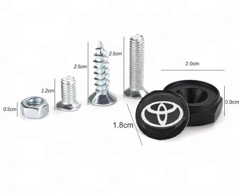 Nummernschildschrauben Sicherungsschrauben für Nummernschildschrauben M6 Schrauben Toyota Auto Universalteile Beweis Wasserdicht Satz mit 4
