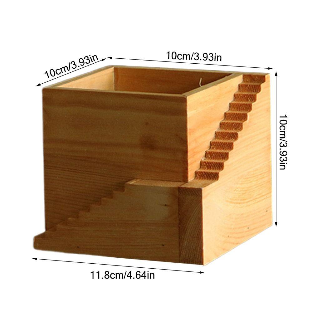 Multifunctional Succulent Flowerpot Yellow Blue Wood Desktop Sundries Organizer Cuctus Planter Box Finishing Box Storage Box