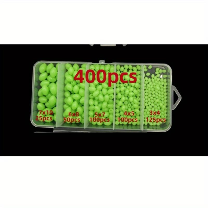 

400/900 pieces bait olive beads fluorescent night light plastic bait bead set with anti-collision beads and protective beads