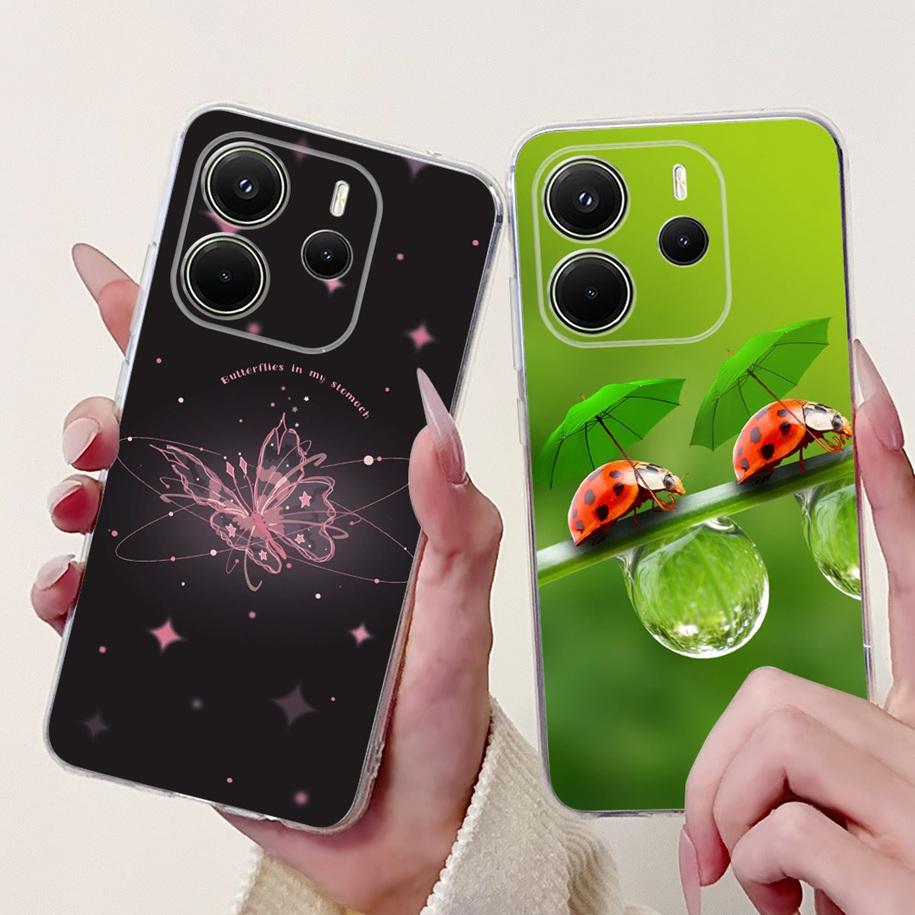 Silicone Case For Xiaomi Redmi Note 14 4G EU 2025 Cover Cool Lion Leopard Dragon Animals Soft Slim Coque For Note14 4G EU Fundas