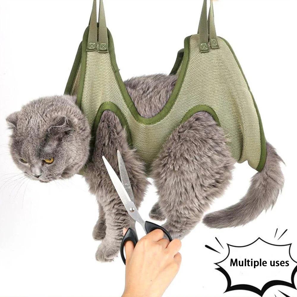 

Pet Grooming Hammock Fixed Bag Anti Scratch Bite Wear Resistant Breathable For Nail Trimming Pruning Tool Set Pet Daily Supplies S