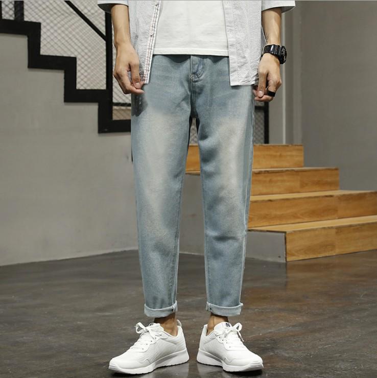 

Мужские японские джинсы свободного кроя с потертостями 9-Point 29