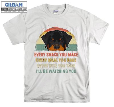 Rottweiler Ti Osserva T-shirt Regalo Felpa con Cappuccio T-shirt Uomo Donna Unisex A214