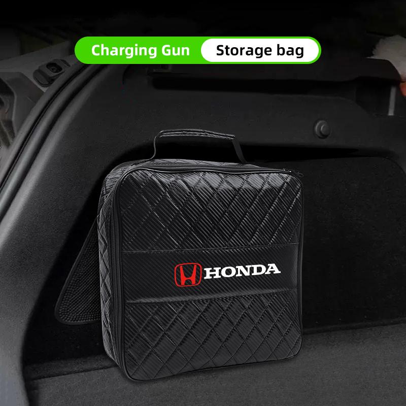 Car Leather Storage Bag High-capacity Auto Trunk Handbag For Honda Civic Accord Fit Jazz Pilot CRV Odyssey Passport City Shuttle ZP8