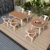 B&B Outdoor Balcony and Garden Table Set - Waterproof Dining Chairs Included