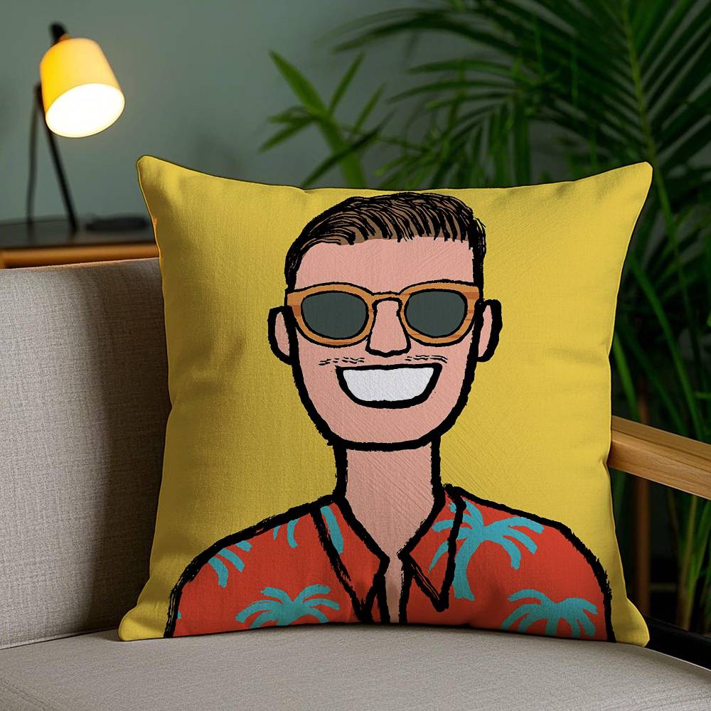 Fantasy Lustiger Stil Interessanter Kissenbezug Anti-Hausstaubmilben Kissenbezug Unsichtbarer Reißverschluss Seidig kurzer Plüsch Sofakissenbezug