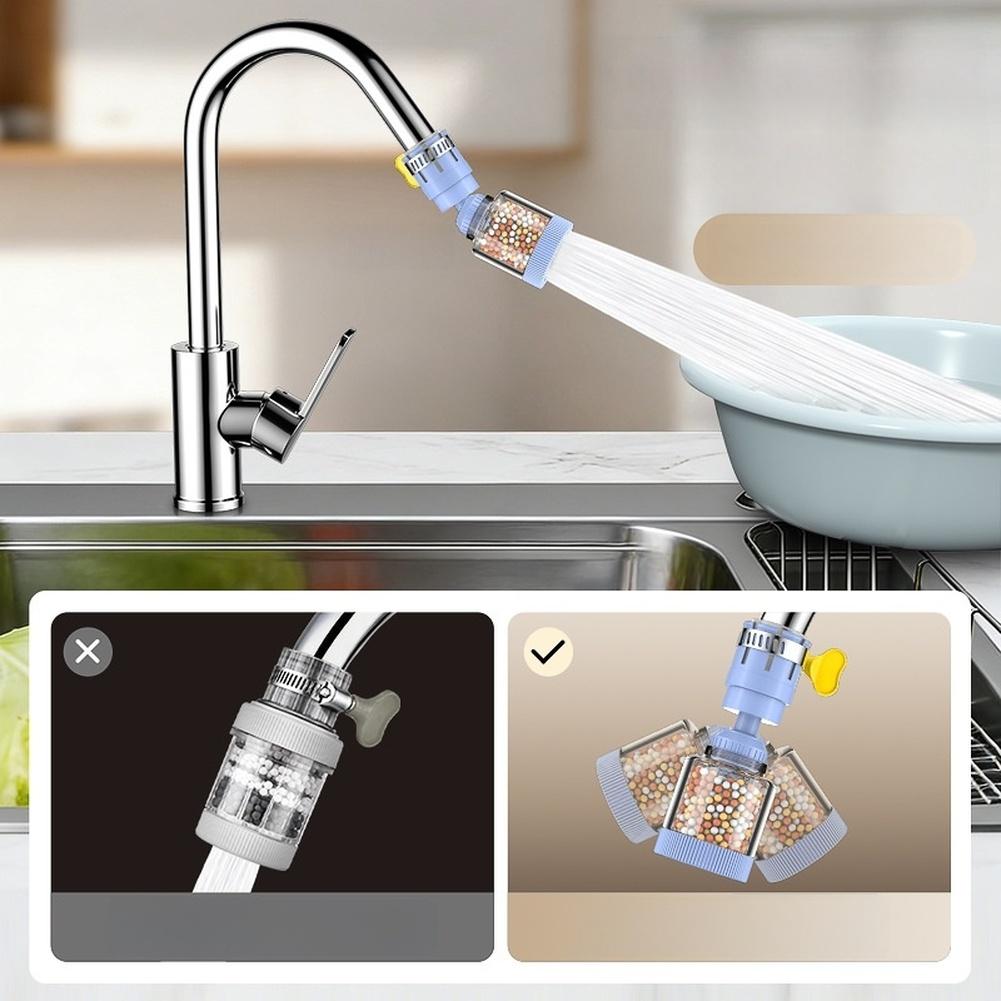 360 Degree Turnable Faucet Extender with Multi Layer Filtration Media for Standard Threaded Faucets 15 25mm Diameter Range