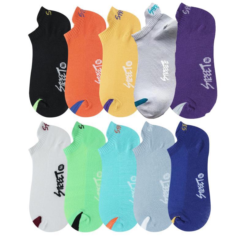 

10 пар высококачественных женских носков до щиколотки, дышащие хлопковые низкие короткие повседневные спортивные противоизносные модные уличные нескользящие носки Four Seasons EUR38-43