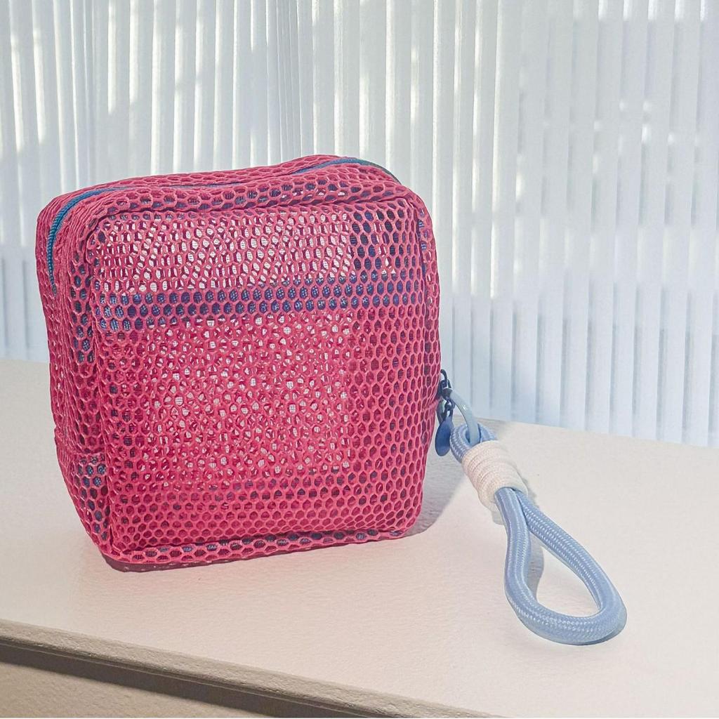 Portable Transparent Mesh Makeup Bag & Travel Toiletry Organizer