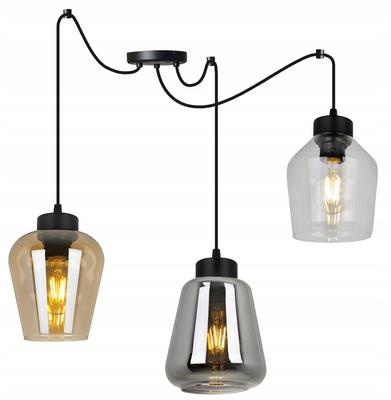 LUMINÁRIA PENDENTE MODERNA ELEGANTE COM CÚPULA DE VIDRO