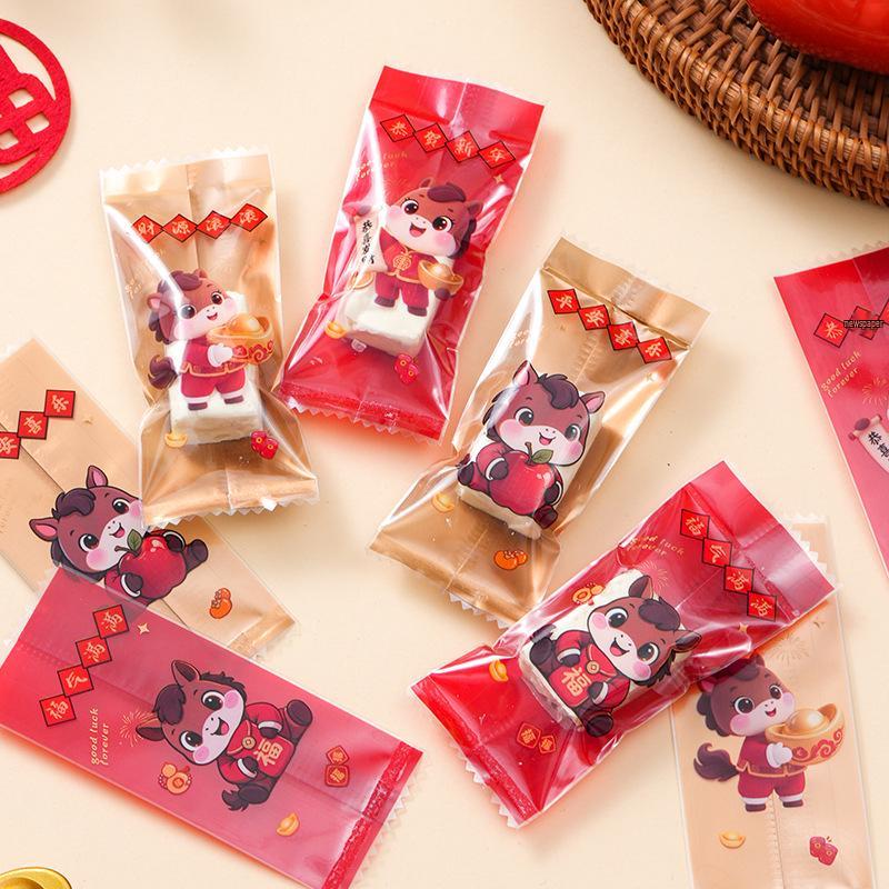 Festive New Year Nougat & Toffee Sealed Candy Bag for Year of the Horse Celebrations