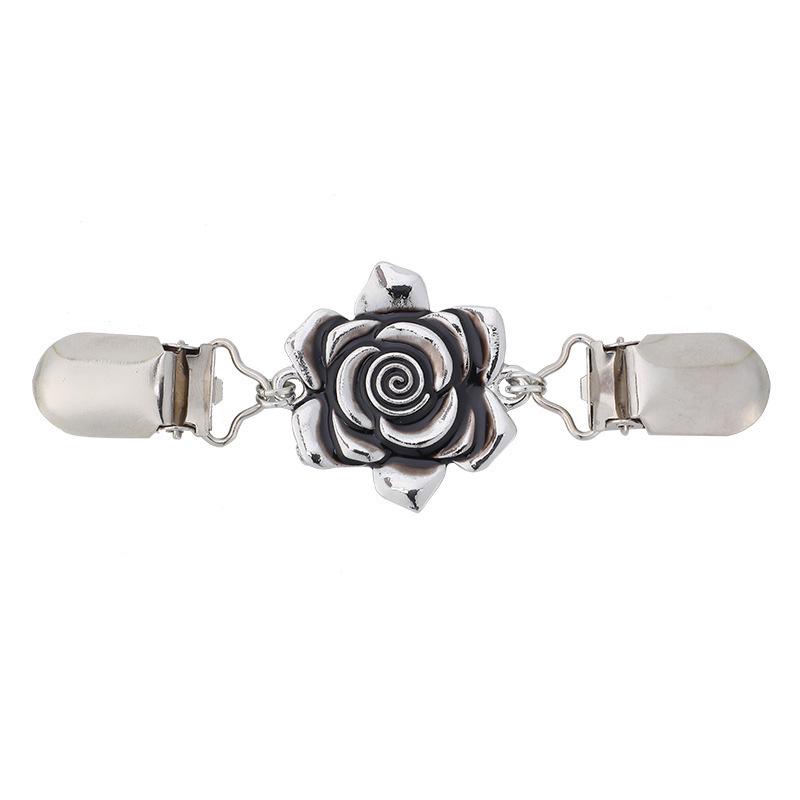 Luxe Retro Cardigan Collar Clip Brooch for Women