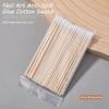 100pcs Disposable Nail Spill Prevention Glue Wood Cotton Buds Sticks Multifunctional Cleaning Tools