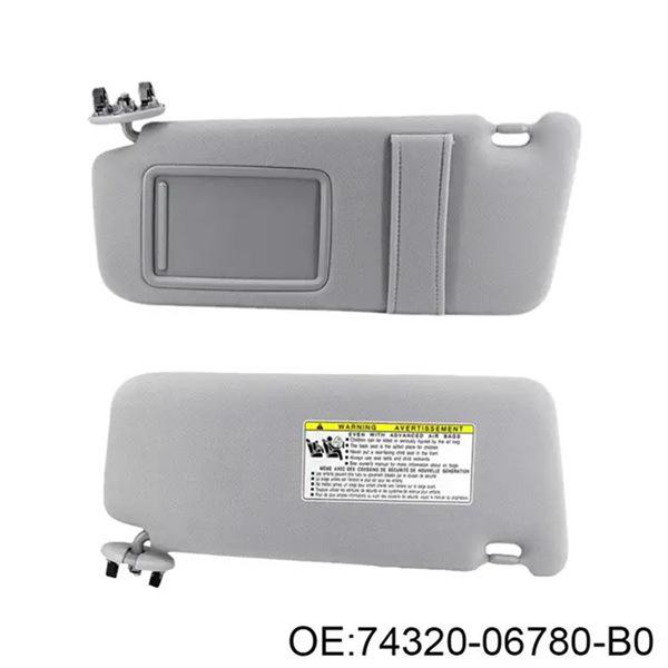 Pair of Sun Visors for 2007-2011 Toyota Camry (Parts 74310-06750-E0, 74320-06780-B0)