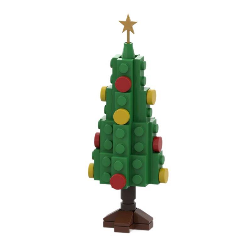 LEGO-Compatible Mini Car Christmas Tree Ornament Building Toy - Creative Holiday Gift