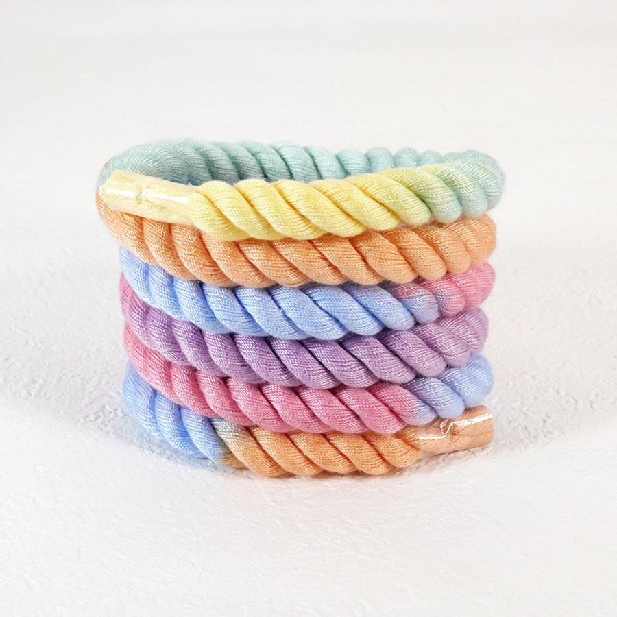Multipurpose Polyester Three Strand Twist Rope 0.8cm Leashes Color Shoelaces Strong Colorful for Pets and Creative DIY Projects 60cm