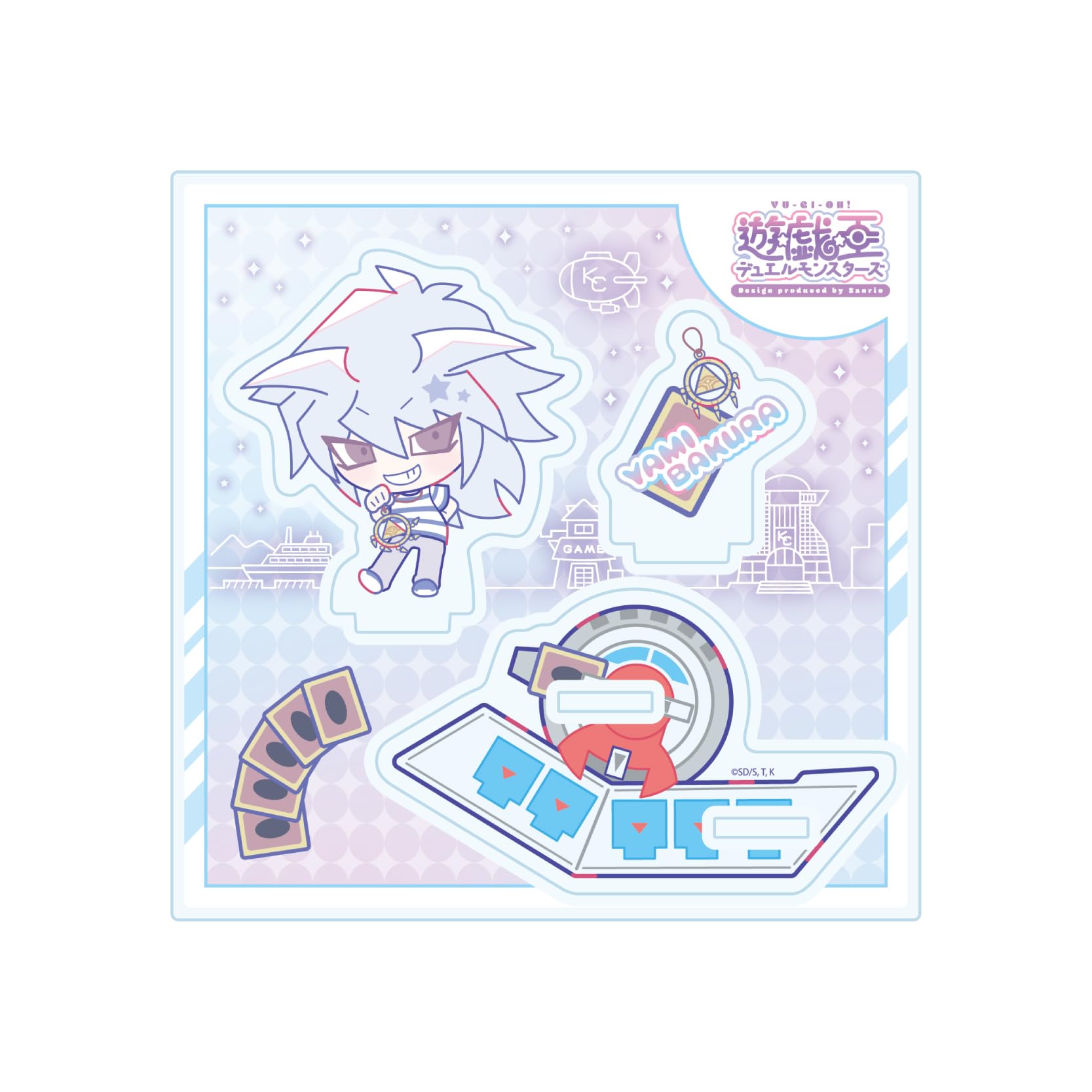 

Duel Monsters Design produced by Sanrio 06 Yami Bakura Acrylic Stand Plate Yu-Gi-Oh! [Collaboration Illustration]
