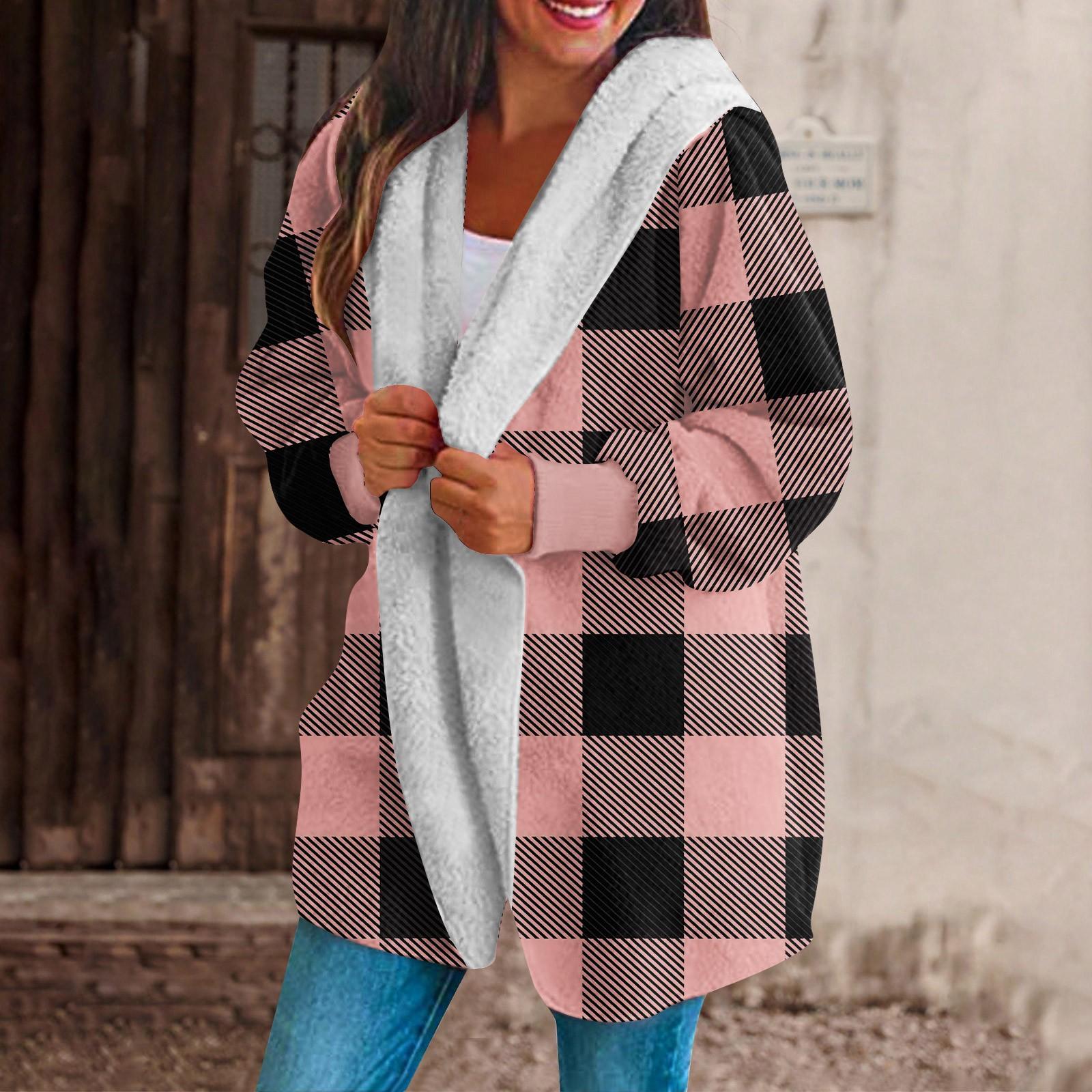 

Fashion Women Long Sleeve Knit And Winter Cardigan Sweater Color Coat XXXL рожевий