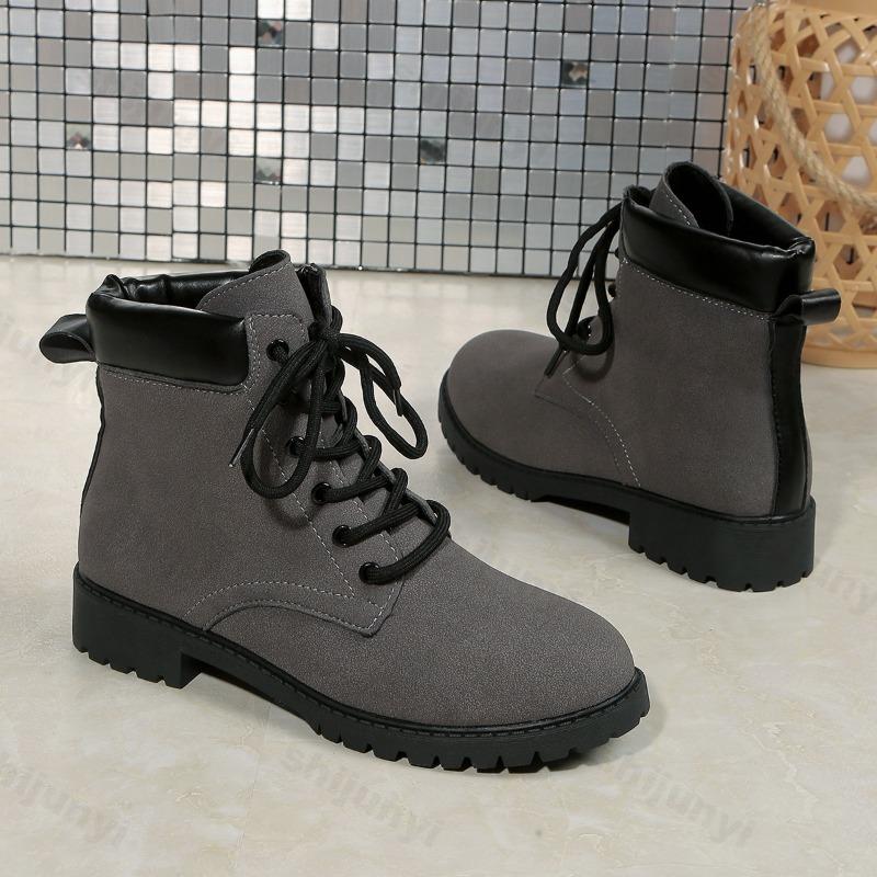Fashion 2025 Autumn Women Suede Chelsea Ankle Boots Chunky Fashion Mid Heels Walking Shoes New Trend Goth Casual Woman Short Botas Mujer