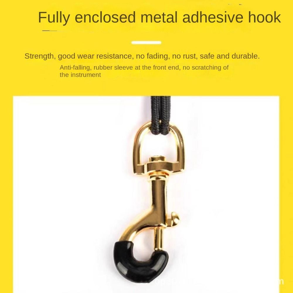 Adjustable Saxophone Neck Strap PU Leather Clarinet Neck Band Electric Blowpipe