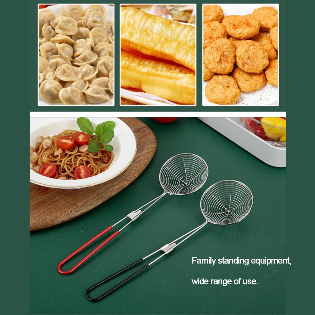 Skimmer Spoon Frying Vegetable Stainless Steel Strainer Scoop Nonslip Handle Cookware Cooking Tool Kitchen Accessories