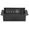 Pop-Up Desk Socket with Universal Euro/German Three-Hole Outlet