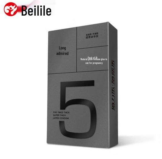 Bailile Prickly Silky Ribbed Condoms - Light & Thin 3D Texture for Adults