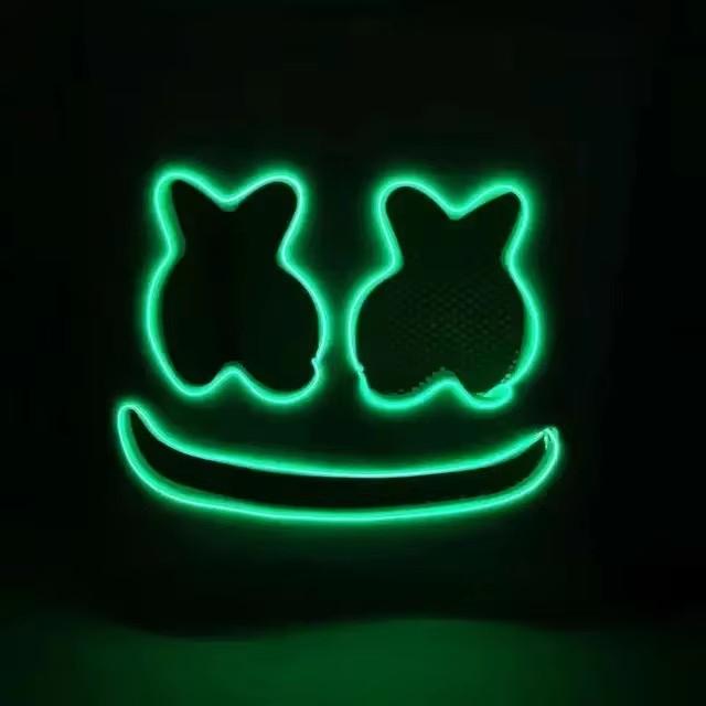 

Маска на голову DJ Музичний Фестиваль Карнавал Хеллоуїн Світна LED Маска Косплей Покриття для Голови Реквізит Тематична Вечірка Сценічне Приладдя Дорослий Унісекс