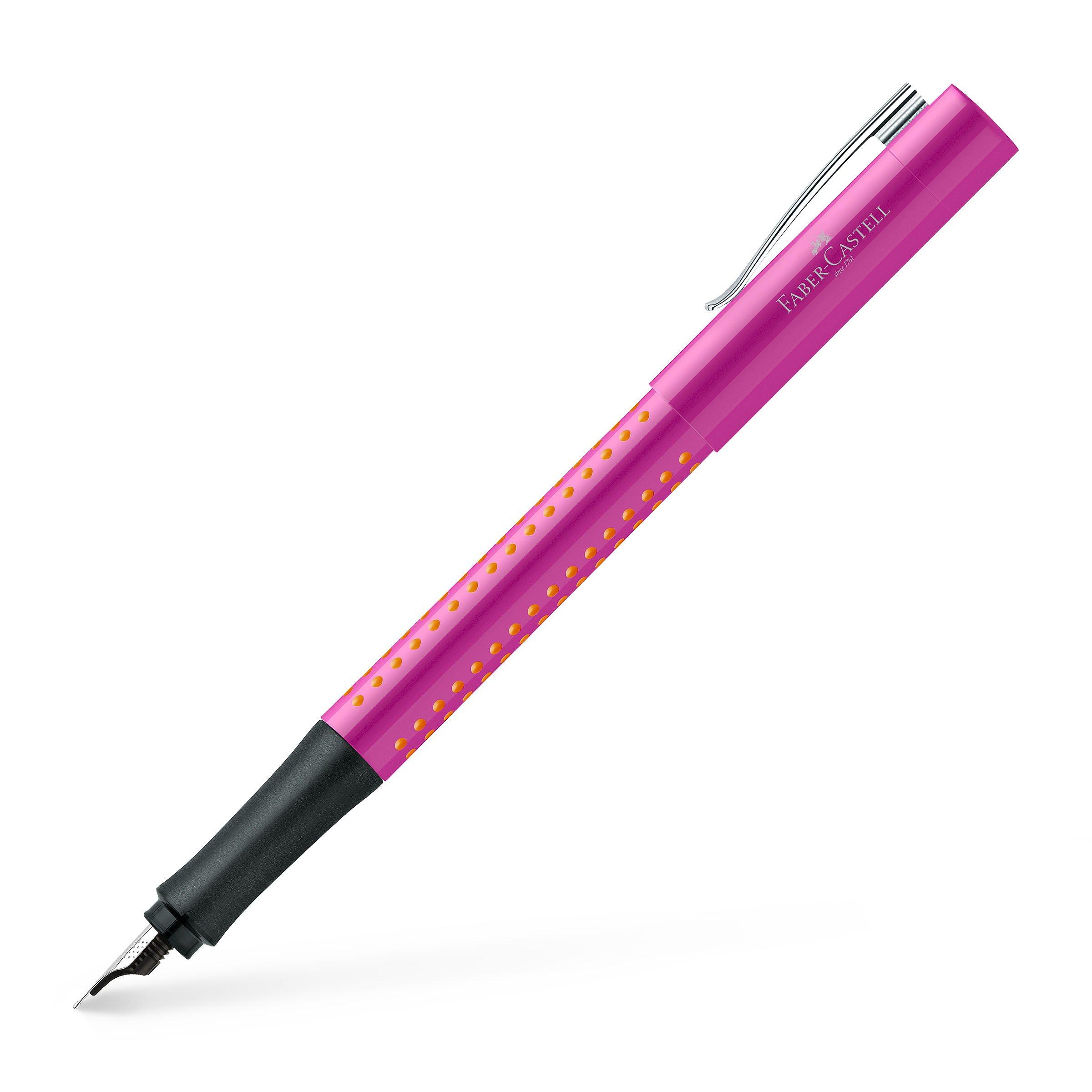

F Fine Nib Grip 2010 Pink Fountain Pen 140924 Officially Imported Faber-Castell Dual-Use, рожевий