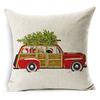 Christmas Decoration Cushion Cover Cartoon Elk Santa Cushion Cover Christmas Pillow Case Linen Decoration Pillow Home Decoration
