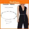 Water Diamond Embellished Womens Chain Belt For Summer Fashion Accessories