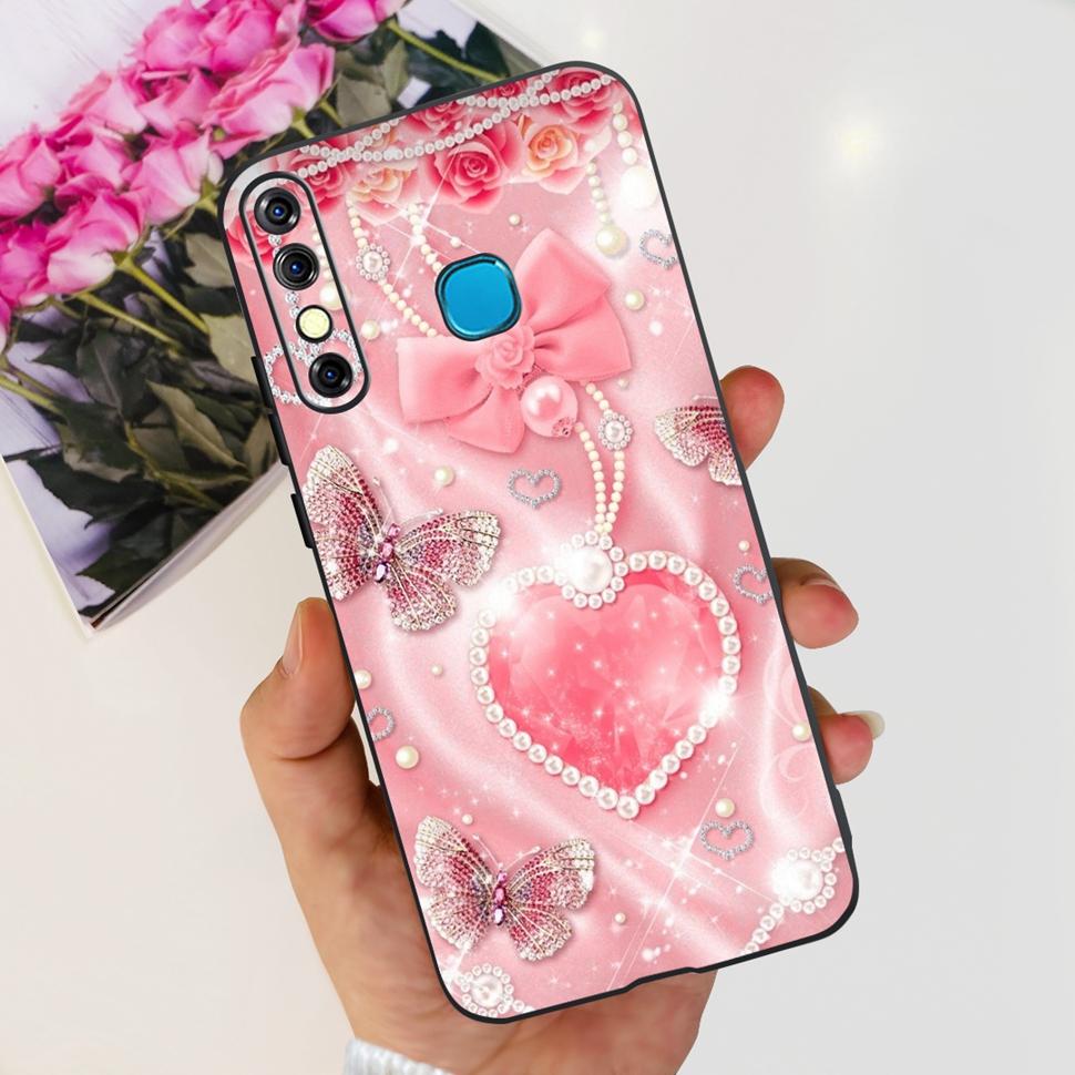For Infinix Hot 8 2019 Case Cute Panda Butterfly Soft TPU Phone Case For Infinix Hot 8 Hot8 Back Cover X650C X650B Coque Bumper