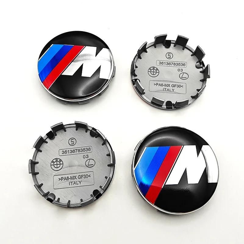 4 Stück 56/60/68 mm Radnabenkappen für BMW E36 E39 E46 E60 E90 E90 F01 F30 E93 G01 G20 G21 G30 G11 F15 X5 X3