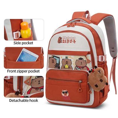 Mochila Capivara Nova Leve Redutora de Carga Grande Capacidade Protetora da Coluna Resistente ao Desgaste Impermeável Mochila Escolar para Alunos do Ensino Fundamental