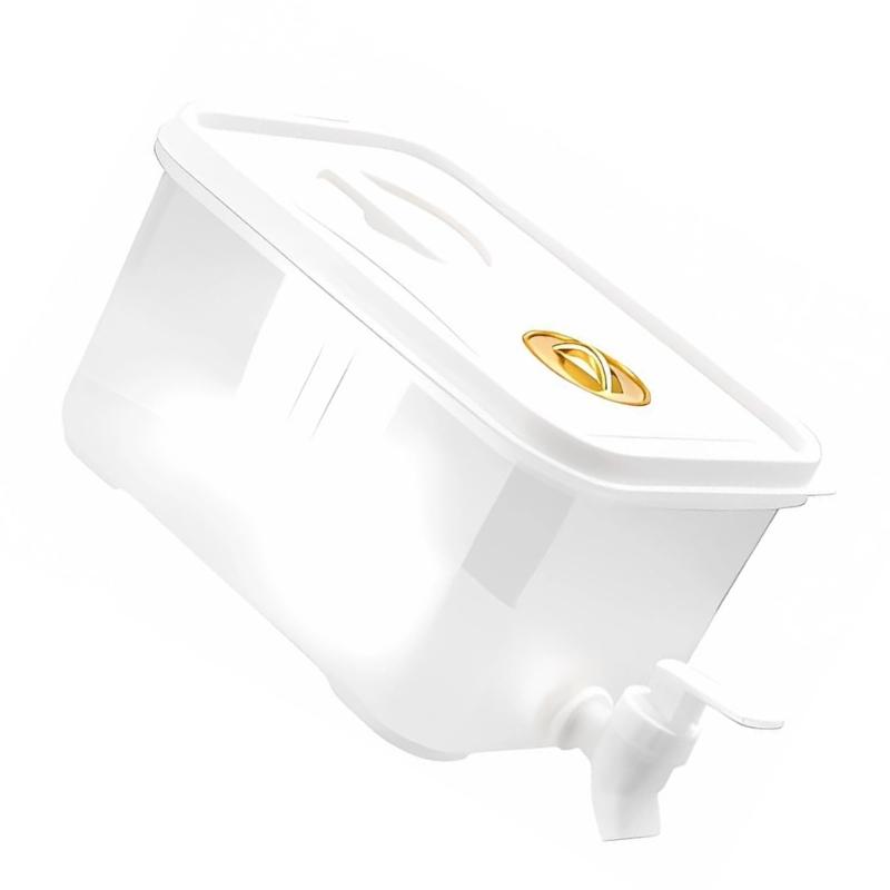 5L Doorzichtige Koelkast Waterdispenser Met Lekvrij Kraantje Makkelijk Te Vullen Drankcontainer Voor Thuis Keuken Kantoor