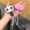 Cute PVC Sound-Making Hammer Cartoon Capybara Stress Relief Sound Feature Panda Bag Pendant Collection