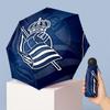 Real Sociedad FC Mini 5 Fold Pocket Umbrella Compact Lightweight Anti UV Rain Sun Protection Umbrella Portable Travel Umbrella