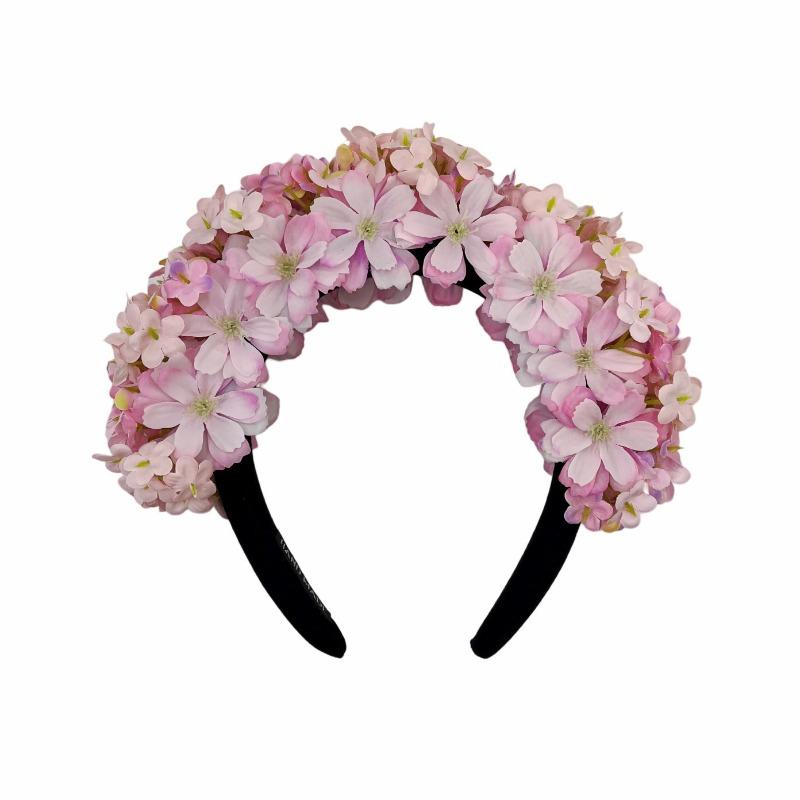 Headgear Double-sided silk flower headband Daily Hanfu accessories High value hairpin flower headband Three-dimensional decoration