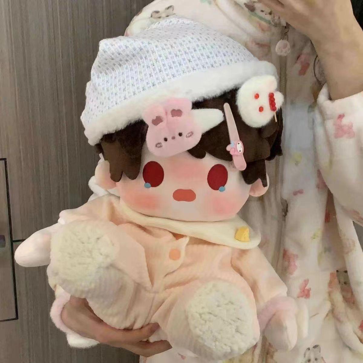 

Bear milking baby clothes 40cm cotton doll one-piece baby clothes one sitting climbing clothes pajamas doll replacement 40Cm sitting baby clothes, excluding dolls