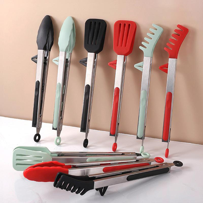 High Temperature Resistant Stainless Steel Food Clips Durable AntiScalding BBQ Tongs For Outdoor Barbecue Grilling Cooking