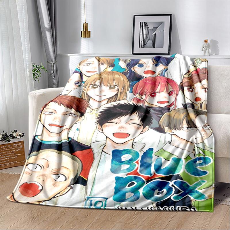 3D Cartoon Blue Box Ao No Hako Love Anime  Blanket,Soft Throw Blanket for Home Bedroom Bed Sofa Picnic Travel Office Cover Kids