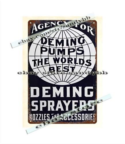 

Deming pumps sprayers nozzles accessories metal tin sign garage shop wallAluminum 20x30cm（7.8x11.8inch）