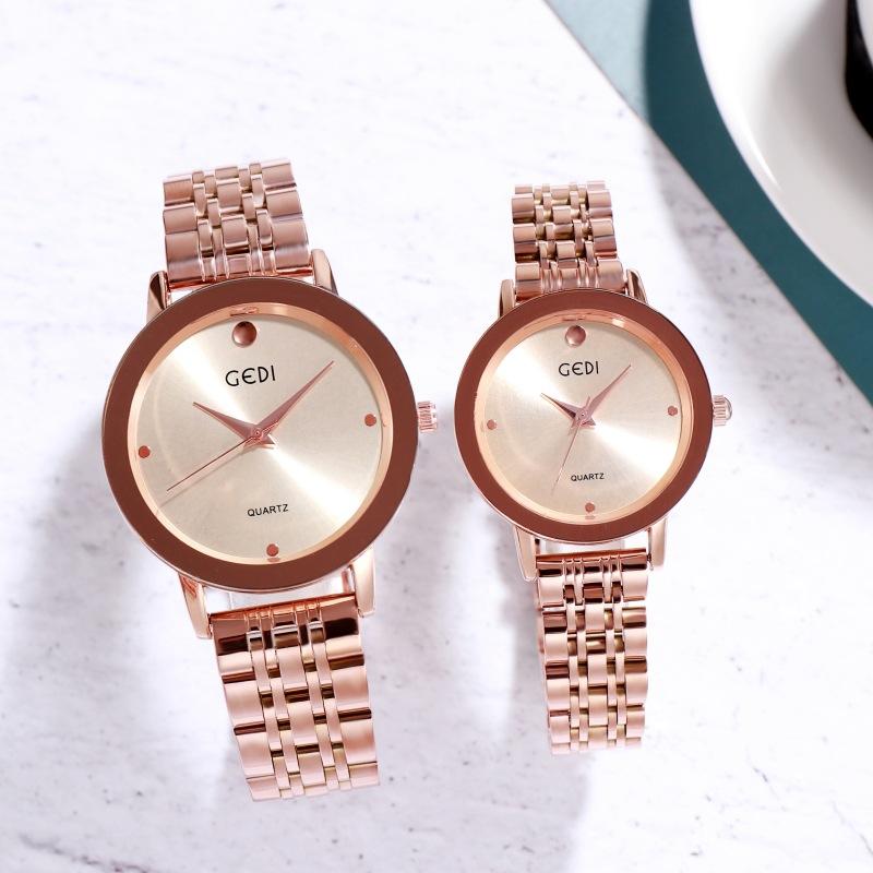 Simple And High-Value Couple Steel Belt Quartz Watch, Fashionable Light Luxury, High-End Waterproof Quartz Steel Belt Watch